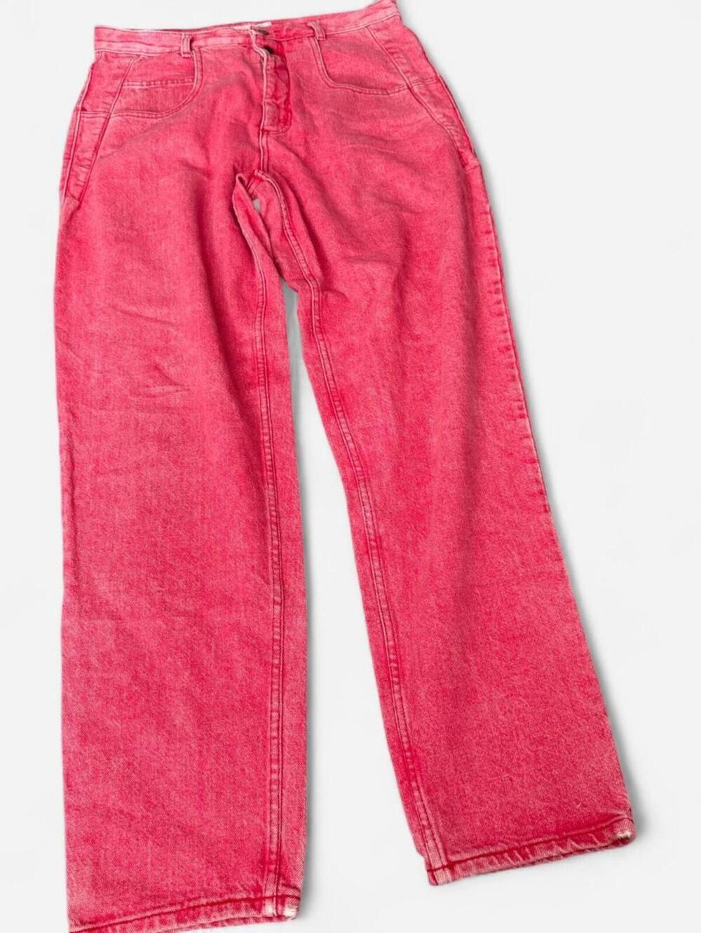 Vintage GUESS Jeans Georges Marciano Pink Denim Jeans Size 34 Made In USA Y2K
